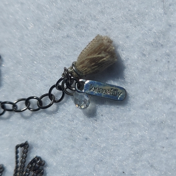 llonna & lilly Two-Tone Crystal, Stone & Bead Tassel Necklace - Picture 5 of 6